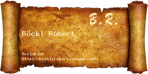 Böckl Róbert névjegykártya