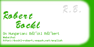robert bockl business card